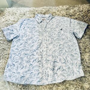 Huk Sky Blue Fish Print Casual Shirt